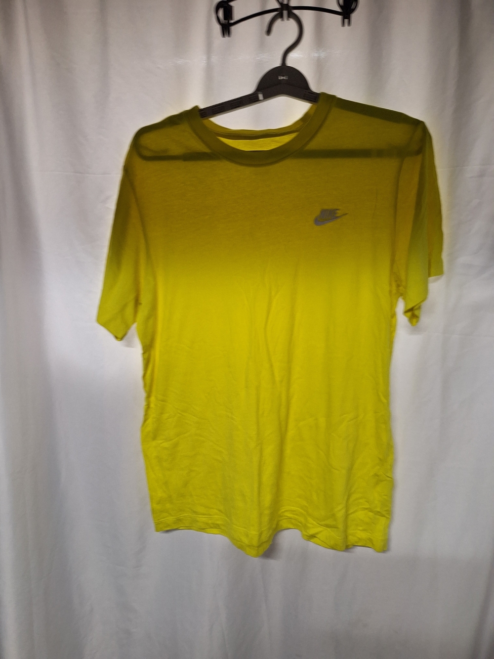 Nike Men's Bright Yellow Crew Neck Tee with Small Logo